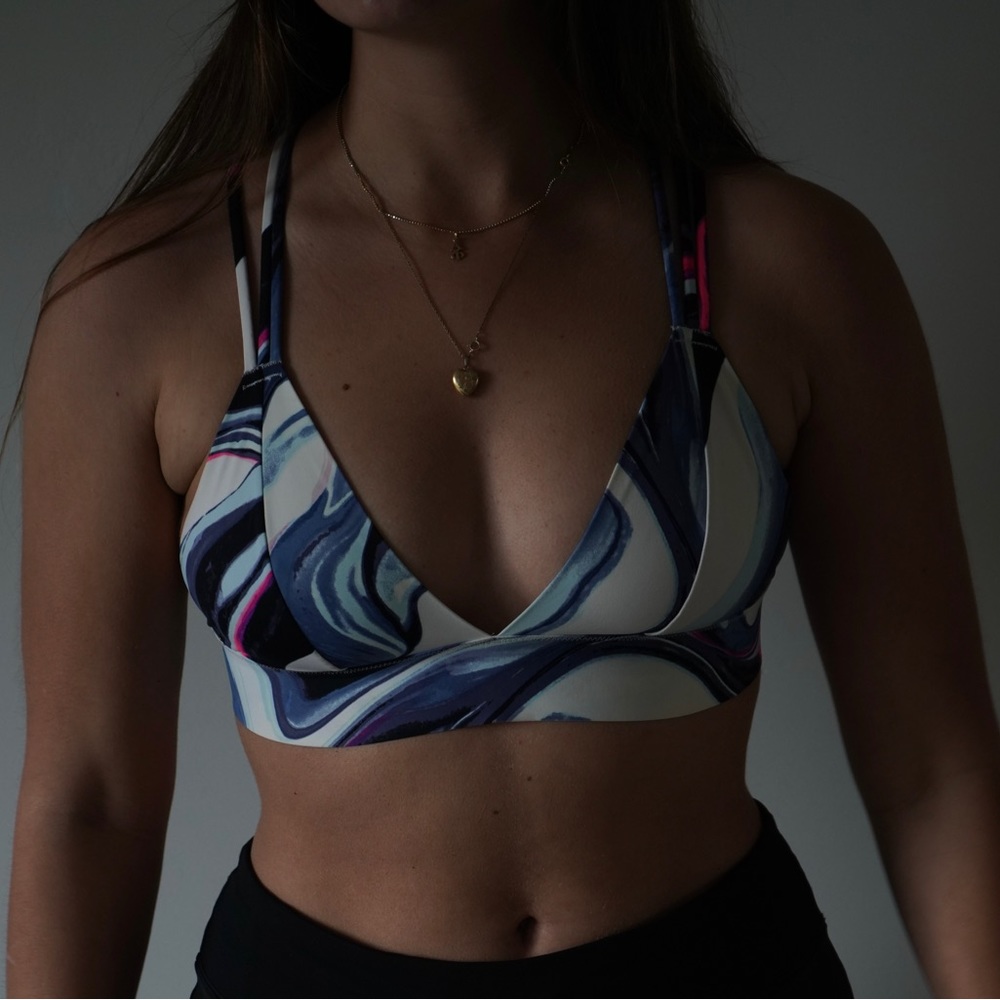Patterned bra top